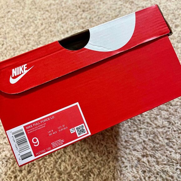 NEW Nike Men’s Full Force Low Top Sneakers Shoes HJ7262-100, Size 9 or 10 - Picture 8 of 16